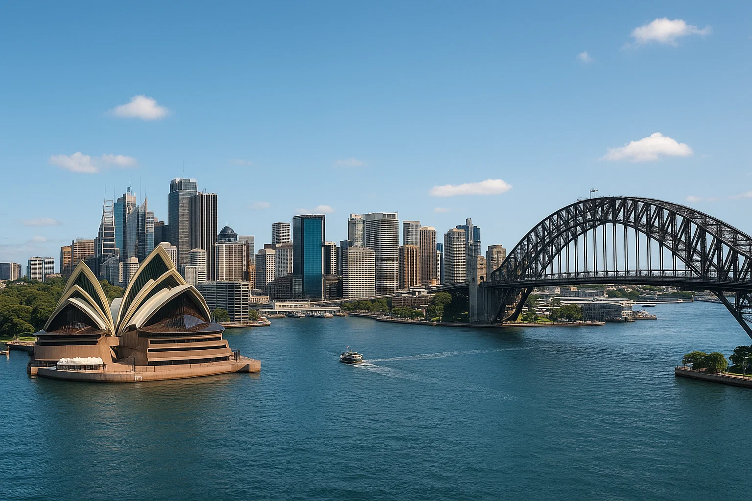 View of Sydney Harbour representing life as an Australian citizen